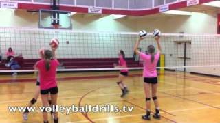 Volleyball Drill Blocking and Transition Warmup [upl. by Flavius]