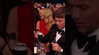 Kylie Minogue drinks out of a shoe with BRITs host Roman Kemp 🫢 kylieminogue brits ytshorts [upl. by Prudhoe]