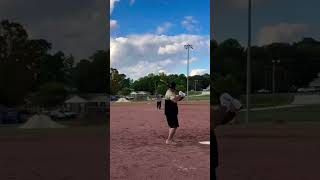 Sometimes you gotta grunt at it for extra distance 😂 slowpitchsoftball homerun swingproton [upl. by Lynden]