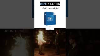 Ranking Intel core 14th gen CPUs intel cpu funny shorts [upl. by Robi]