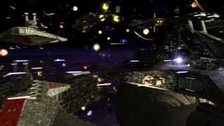 Space battle coruscant huge 3ds max HD [upl. by Rednazxela315]