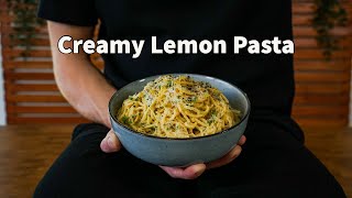 Creamy Garlic Lemon Pasta  One Of The Easiest Pasta Recipes [upl. by Motteo]