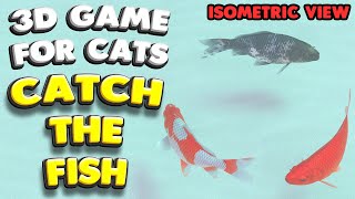 3D game for cats  CATCH THE FISH isometric view  4K 60 fps stereo sound [upl. by Asital48]