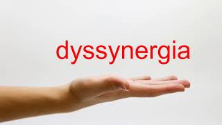 How to Pronounce dyssynergia  American English [upl. by Annoynek]