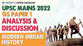 UPSC Mains 2022 Analysis amp Discussion  GS Paper 1  History [upl. by Somerset]