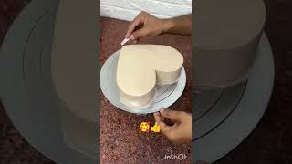 Beautiful cake design heart shape cake 1kg 🎂🎂 [upl. by Payton]