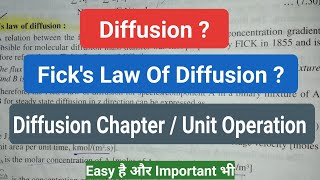 Ficks Law of Diffusion  Engineering Students  Exam में ऐसे लिखे [upl. by Eahcim]