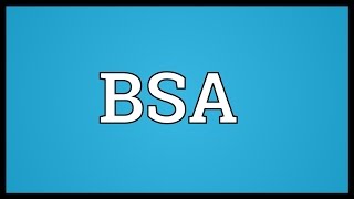 BSA Meaning [upl. by Kirimia269]