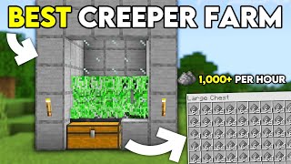 BEST CREEPER FARM in Minecraft Bedrock 121 [upl. by Ayatan729]