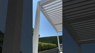 Louvered roof motorized pergola by breslow [upl. by Lertnek]