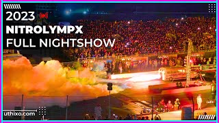 LIVE  2023 NitrOlympX FULL Nightshow  V8 Flames Burnouts Firework Drag Racing Hockenheimring [upl. by Gordie]