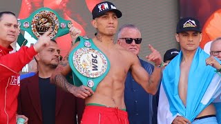 Mario Barrios Weigh In And Final Faceoff with Marcos Maidana Brother [upl. by Bodrogi]