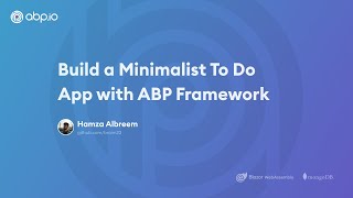 Build a Simple To Do App with ABP Framework Single Layer  Blazor WASM  MongoDB [upl. by Scharaga]