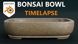 Creating Realistic Bonsai Pot in Blender with PBR Shader  Timelapse [upl. by Ninazan798]