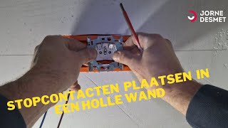 Hoe plaats je stopcontacten in een holle wand [upl. by Jerol]