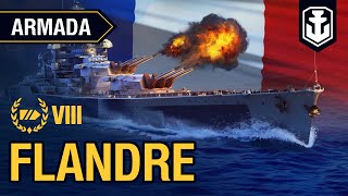 Armada Battleship Flandre World of Warships guide [upl. by Siobhan]