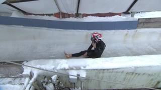 British bobsled crashes during mens World Cup race  CBC Sports [upl. by Towney]