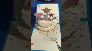 3d birthday cake card pop up greeting cards [upl. by Aisek526]