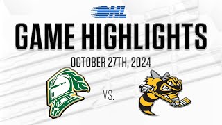 OHL Highlights London Knights  Sarnia Sting Oct 27 2024 [upl. by Ahsirahc]