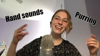 ASMR hand sounds simulated purring whispering [upl. by Fitalludba]