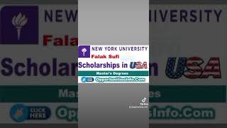 New York University Falak Sufi Scholarships in USA 20242025 Fully Funded [upl. by Sivrup648]