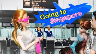 Barbie and Ken family travel routine  Barbies first Airplane ride in youtube tamil  Barbie tamil [upl. by Yee629]