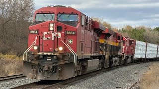 OVERSIZED CP 8864 KCS 4804 CP 6248 CP 9370 at Palgrave OCT 27 2024 [upl. by Sikko]