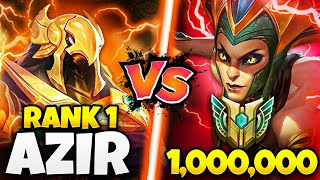 Rank 1 Azir vs 1000000 Mastery Cassiopeia HOW TO MID GAP GUIDE [upl. by Silva]