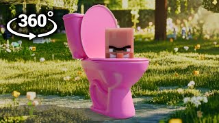 360° VR A Minecraft Movie  Skibidi Toilet Minecraft Villager [upl. by Bayer]