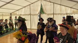 Romney marsh morris black swan border morris and steam punk morris at Tenterden folk festival 2024 [upl. by Assili]