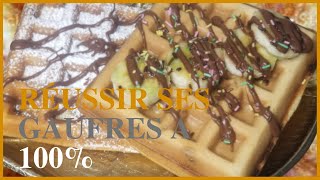 Gaufres Chocolat Banane amp Sucre Glace Moelleuses et Croustillantes Légères et Faciles Délice Oranais [upl. by Ymmot]