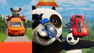 Cars Vs Kung Fu Panda Characters 14 😱 BeamNGDrive  The Real Granny [upl. by Nonnel43]