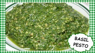 How To Make Homemade Basil Pesto with Almonds  Easy Pesto Sauce Recipe [upl. by Analra]