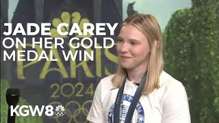 Gymnast Jade Carey on winning gold medal at 2024 Paris Olympics [upl. by Eerased413]