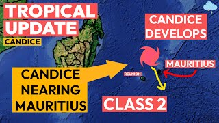 Cyclone Candice Forming amp Approaching Mauritius [upl. by Enetsuj]