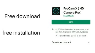 ProCam X HD Camera Pro Free download free installation [upl. by Arriek177]