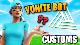 FORTNITE CUSTOMS TUTORIAL  YUNITE BOT [upl. by Akimal]