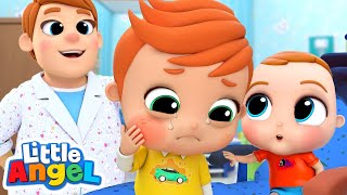 Boo Boo Song Dentist  Little Angel  Kids Cartoons amp Nursery Rhymes  Moonbug Kids [upl. by Witty]