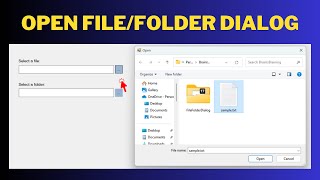 Open File Dialog To Select Files Or Folders In Windows Form App C  Brain Is Braining [upl. by Davon753]