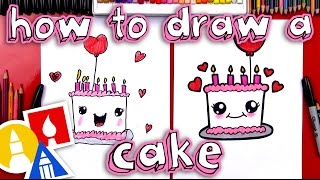 How To Draw A Cute Birthday Cake [upl. by Dinsmore]