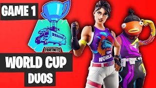 Fortnite World Cup DUO Game 1 Highlights Fortnite World Cup Highlights [upl. by Htezzil]