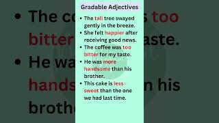 Gradable Adjectives in English Grammar shorts [upl. by Lesh]