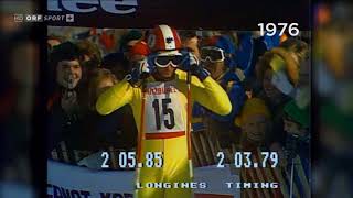 Alpine ski 1976 WC Kitzbuhel Franz Klammer Downhill [upl. by Dekeles]