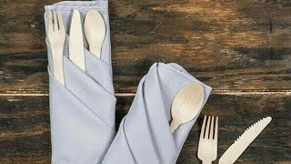 FANCY SILVERWARE POUCH NAPKIN FOLDING [upl. by Dorthy]