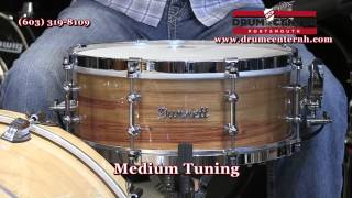 Dunnett Classic MonoPly Snare Drum 55x14  Albino Rosewood [upl. by Arihay]