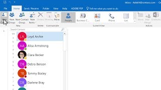 Add a contact in Outlook [upl. by Resa]