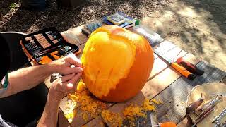 Ack Ack pumpkin carving tutorial [upl. by Yetac]