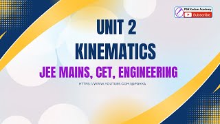 Kinematics Unit 2 for JEE Main Physics Summary  jee revision [upl. by Pippy903]