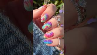 Summer nails Tie Dye Whirl summernails [upl. by Ldnek]