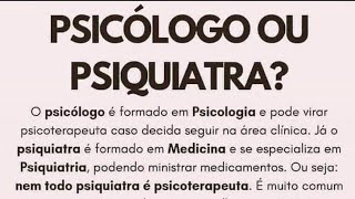 Psicólogo ou Psiquiatra Qual a Diferença e Quando Procurar Cada Um [upl. by Holloway]